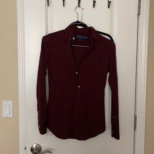 Burgundy Ralph Lauren button down